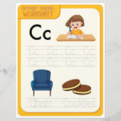 Papier 4 Apprendre à épeler la lettre C Professeur École  (Devant)