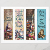 Papier 4 do-it-yourself Cute Chats Et Livres Citations Si (Devant)