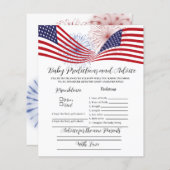 Papier 4 juillet prédictions et conseils pour bébé (Devant / Derrière)