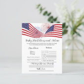 Papier 4 juillet prédictions et conseils pour bébé (Debout devant)