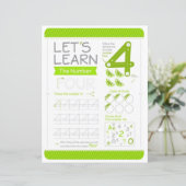 Papier 4 Learn To Draw Number 4 Teacher Home Schooling (Debout devant)