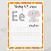 Papier 4 Learn To Spell Letter E Teacher Home Schooling (Devant)