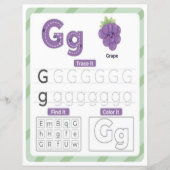 Papier 4 Learn To Spell Letter G Teacher Home Schooling (Devant)