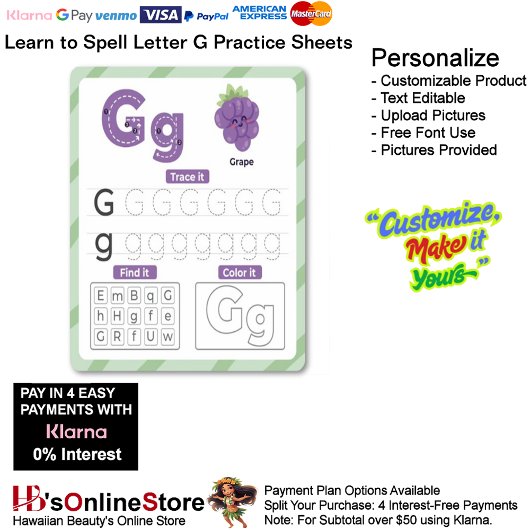 Papier 4 Learn To Spell Letter G Teacher Home Schooling