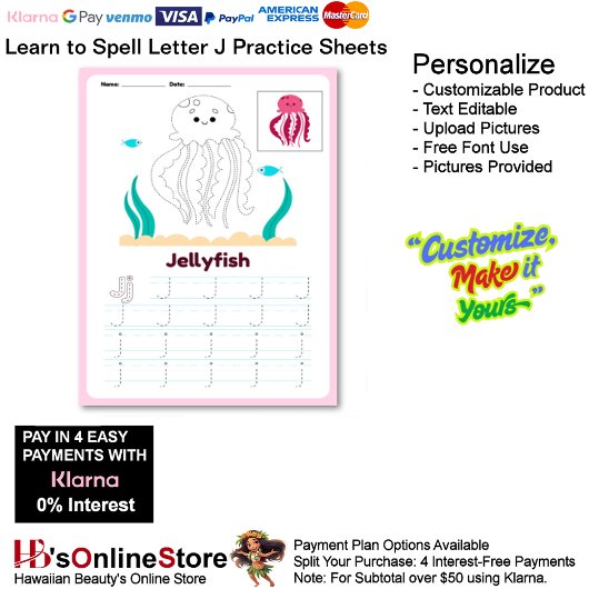 Papier 4 Learn To Spell Letter J Teacher Home Schooling