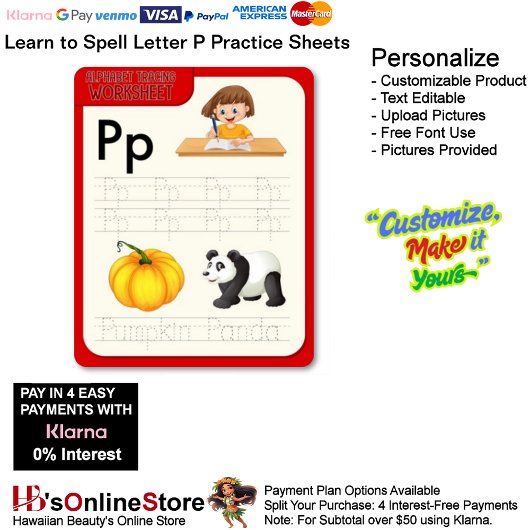 Papier 4 Learn To Spell Letter P Teacher Home Schooling