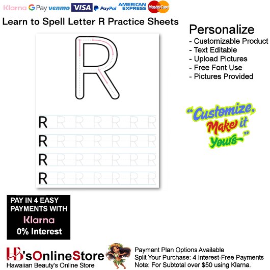 Papier 4 Learn To Spell Letter R Teacher Home Schooling