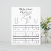 Papier 4 Learn To Spell Letter U Teacher Home Schooling (Debout devant)