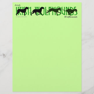 Papier 4 silhouettes de lévrier irlandais