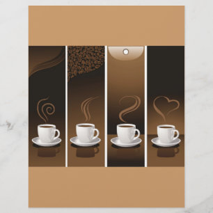 Papier 4 tasses à café dans un vecteur