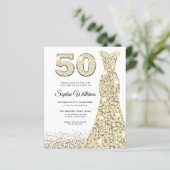 Papier 50 & Fabuleux ! Budget Femme 50e anniversaire Invi (Debout devant)