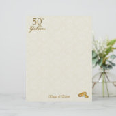 Papier 50e anniversaire de Mariage d'or personnalisé (Debout devant)
