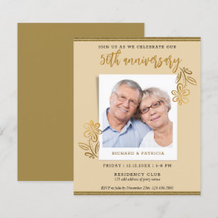 Papier 50e anniversaire de Mariage Parties scintillant d'