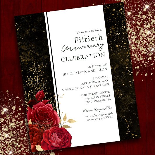 Papier 50e anniversaire du Mariage Budget floral