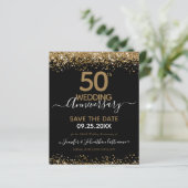 Papier 50e anniversaire du Mariage Enregistrer la date Bu (Debout devant)