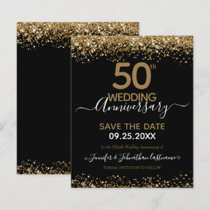Papier 50e anniversaire du Mariage Enregistrer la date Bu