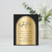 Papier 50e anniversaire en or noir l'arche script invitat (Debout devant)