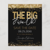 Papier 50e anniversaire Enregistrer la date Invitation bu (Devant)