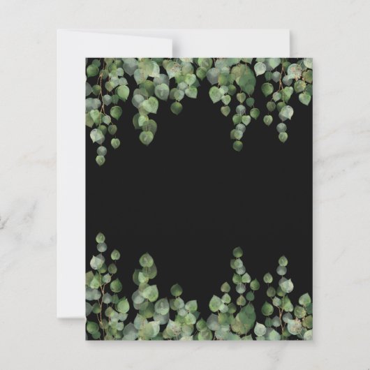 Papier 50e anniversaire Eucalyptus Enregistrer la date Bu (Dos)