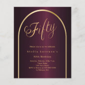 Papier 50e anniversaire l'invitation de l'arc d'or de Bou (Devant)