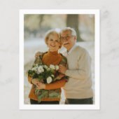 Papier 50e Anniversaire Orange Turquoise Peint Fleur phot (Dos)