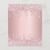 Papier 50e anniversaire rose poussiéreux rose gouttes inv (Dos)