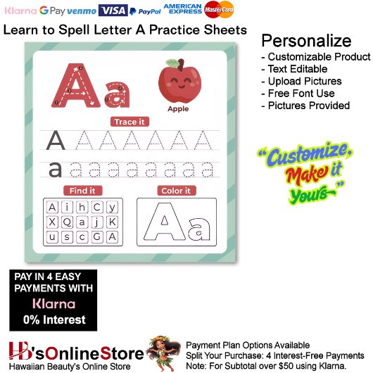 Papier 5 Learn To Spell Letter A Teacher Home Schooling
