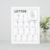 Papier 5 Learn To Spell Letter J Teacher Home Schooling (Debout devant)