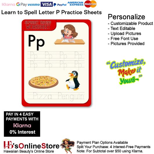 Papier 5 Learn To Spell Letter P Teacher Home Schooling