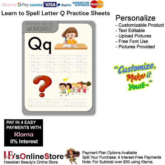 Papier 5 Learn To Spell Letter Q Teacher Home Schooling