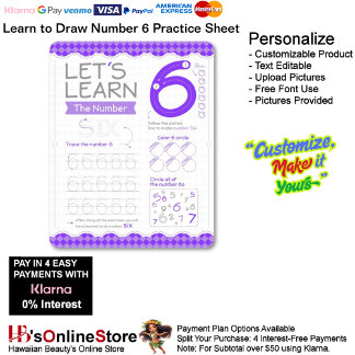 Papier 6 Learn To Draw Number 6 Teacher Home Schooling 