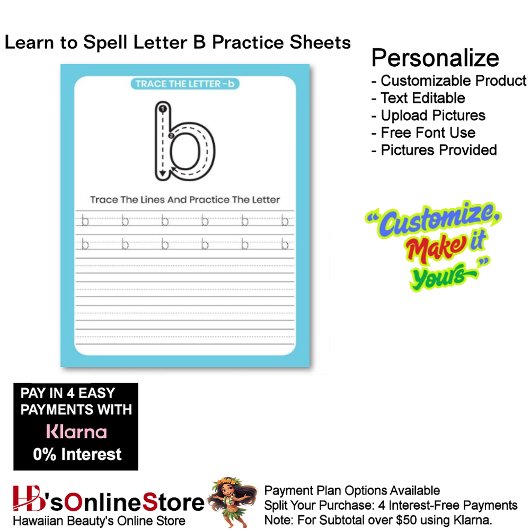 Papier 6 Learn To Spell Letter B Teacher Home Schooling
