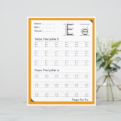 Papier 6 Learn To Spell Letter E Teacher Home Schooling (Debout devant)