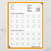 Papier 6 Learn To Spell Letter E Teacher Home Schooling (Devant)
