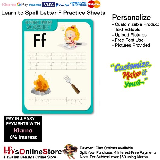Papier 6 Learn To Spell Letter F Teacher Home Schooling
