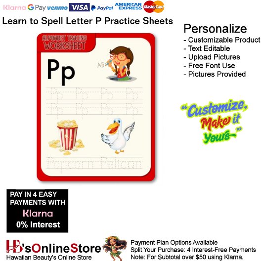 Papier 6 Learn To Spell Letter P Teacher Home Schooling