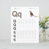 Papier 6 Learn To Spell Letter Q Teacher Home Schooling (Debout devant)
