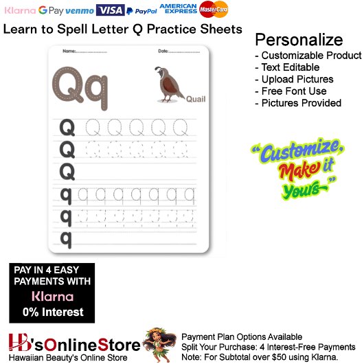 Papier 6 Learn To Spell Letter Q Teacher Home Schooling