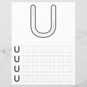 Papier 6 Learn To Spell Letter U Teacher Home Schooling (Devant)