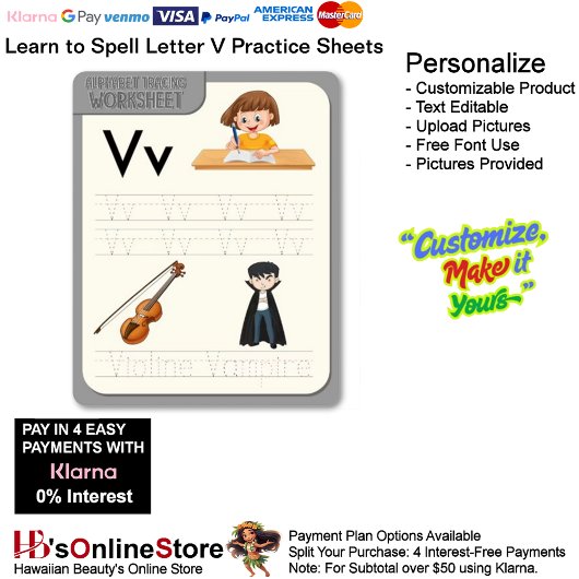 Papier 6 Learn To Spell Letter V Teacher Home Schooling