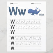 Papier 6 Learn To Spell Letter W Teacher Home Schooling (Devant)