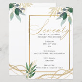 Papier 70e anniversaire - Invitation (Devant / Derrière)