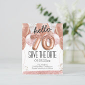Papier 70e anniversaire Parties scintillant rose Enregist (Debout devant)