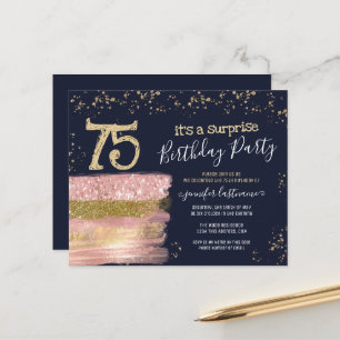 Papier 75e anniversaire Parties scintillant gâteau budget