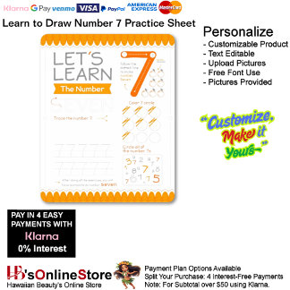 Papier 7 Learn To Draw Number 7 Teacher Home Schooling 