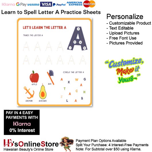 Papier 7 Learn To Spell Letter A Teacher Home Schooling
