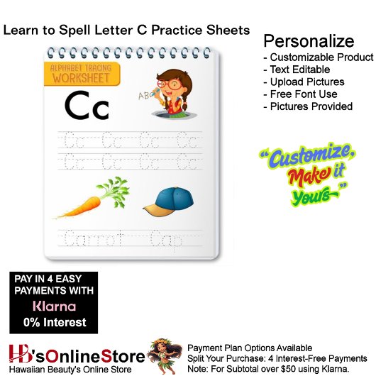 Papier 7 Learn To Spell Letter C Teacher Home Schooling
