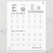 Papier 7 Learn To Spell Letter E Teacher Home Schooling (Devant)