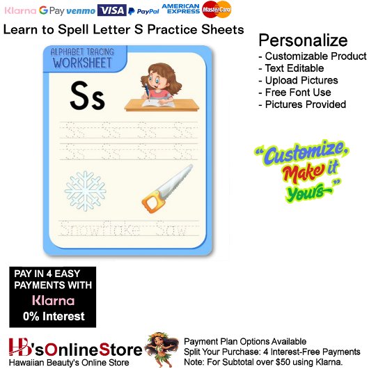 Papier 7 Learn To Spell Letter S Teacher Home Schooling