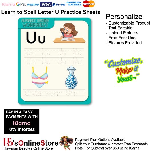 Papier 7 Learn To Spell Letter U Teacher Home Schooling